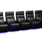 by Valencia Seating Sofa Row of 5 | Width: 165.75" Height: 47" Depth: 34" / Carbon Black Valencia Monza Carbon Fiber Home Theater Seating