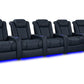 by Valencia Seating Sofa Row of 5 | Width: 168" Height: 46" Depth: 39.5" / Moonlight Blue Valencia Tuscany XL Luxury Edition