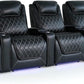 by Valencia Seating Sofa Row of 5 - Width: 169" Height: 45" Depth: 38" / MIdnight Black / Regular Spec (300 LBs Sitting Weight Limit) Valencia Oslo XL Home Theater Seating