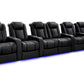 by Valencia Seating Sofa Row of 6 Loveseat Center | Width: 185" Height: 43.5" Depth: 39.75" / Onyx Valencia Tuscany Ultimate Edition