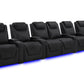by Valencia Seating Sofa Row of 6 Loveseat Center | Width: 186" Height: 44.5" Depth: 39" / Onyx Valencia Oslo Luxury Edition