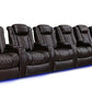 by Valencia Seating Sofa Row of 6 - Width: 191.25" Height: 43.5" Depth: 39.25" / Dark Chocolate Valencia Tuscany Home Theater Seating