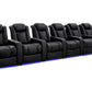 by Valencia Seating Sofa Row of 6 | Width: 191.25" Height: 43.5" Depth: 39.75" / Onyx Valencia Tuscany Ultimate Edition