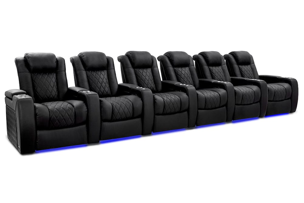 by Valencia Seating Sofa Row of 6 | Width: 191.25" Height: 43.5" Depth: 39.75" / Onyx Valencia Tuscany Ultimate Edition