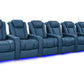 by Valencia Seating Sofa Row of 6 | Width: 191.25" Height: 43.5" Depth: 39.75" / Steel Blue Valencia Tuscany Ultimate Edition