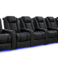 by Valencia Seating Sofa Row of 6 | Width: 191.25" Height: 43.5" Depth: 40" / Onyx Valencia Tuscany Luxury Edition