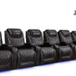 by Valencia Seating Sofa Row of 6 | Width: 192.75" Height: 42.75" Depth: 38" / Dark Chocolate Valencia Oslo Home Theater Seating