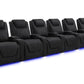 by Valencia Seating Sofa Row of 6 | Width: 192.75" Height: 44.5" Depth: 39" / Onyx Valencia Oslo Luxury Edition