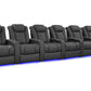 by Valencia Seating Sofa Row of 6 | Width: 200.5" Height: 46" Depth: 39.5" / Graphite Valencia Tuscany XL Luxury Edition