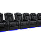by Valencia Seating Sofa Row of 6 | Width: 200.5" Height: 46" Depth: 39.5" / Midnight Black / Regular Spec (300LB Sitting Weight Limit) Valencia Tuscany XL
