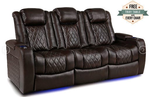 by Valencia Seating Sofa Set of 3 | Width: 85.5" Height: 43.5" Depth: 39.25" / Dark Chocolate Valencia Tuscany Home Theater Seating