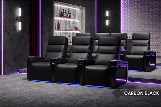 by Valencia Seating Sofa Valencia Monza Carbon Fiber Home Theater Seating
