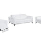 Global United Furniture Sofa 3PC Set - Sofa | Loveseat | Armchair / White Global United 989 - Divanitalia Power Reclining 3PC Sofa Set