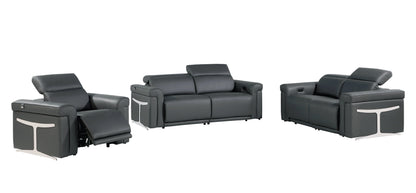 Global United Furniture Sofa 3PC Set - Sofa | Loveseat / Dark Gray Global United 1126 - Divanitalia Power Reclining 3PC Sofa Set