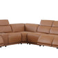 Global United Furniture Sofa 7PC Sectional | 3 Power Reclining / Cognac Global United 1126 - Divanitalia Power Reclining 7PC Sectional