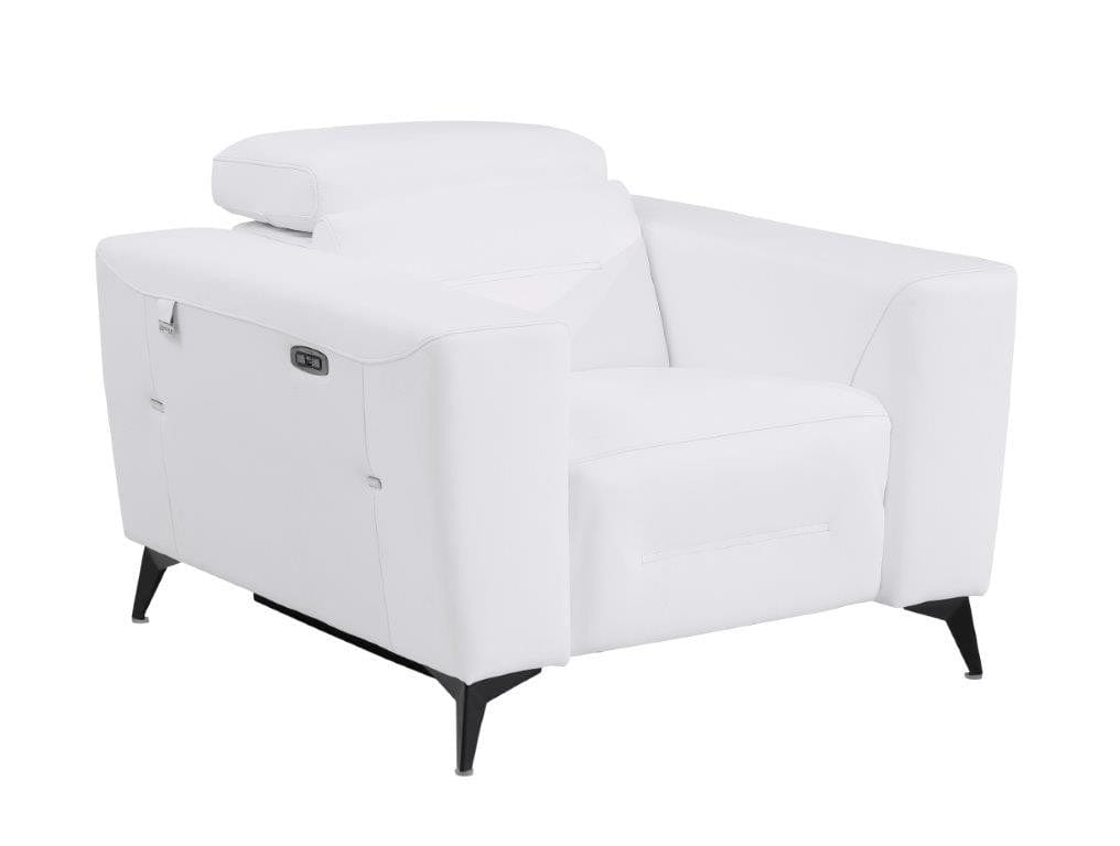Global United Furniture Sofa Armchair / White Global United 989 - Divanitalia Power Reclining Armchair