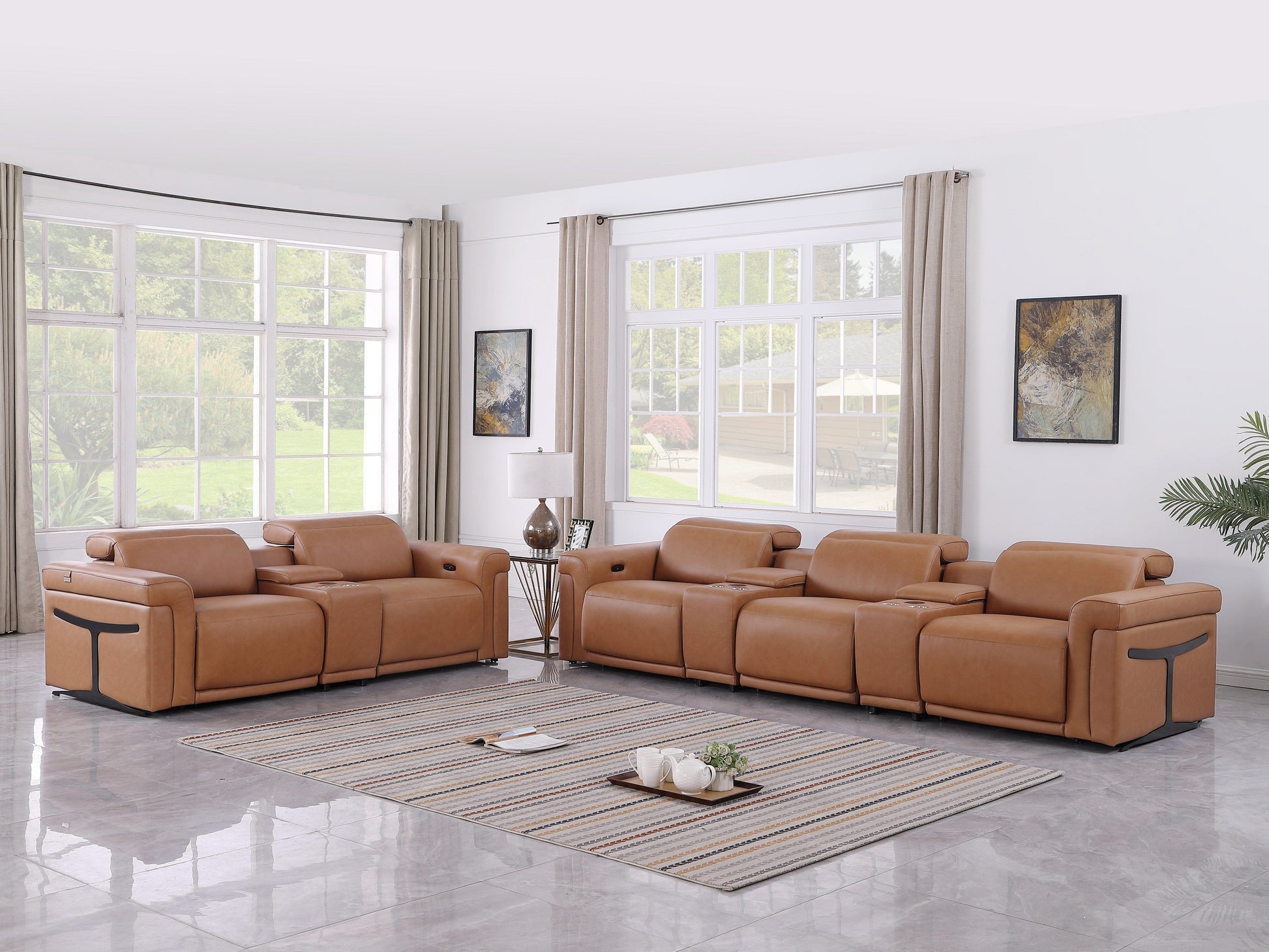 Global United Furniture Sofa Global United 1126 - Divanitalia 8PC Power Reclining Sofa Set