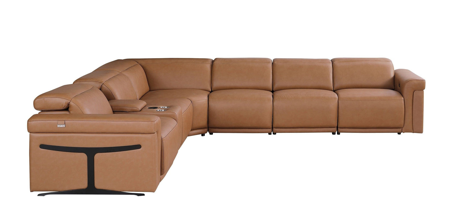 Global United Furniture Sofa Global United 1126 - Divanitalia Power Reclining 7PC Sectional