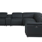 Global United Furniture Sofa Global United 9762 - Divanitalia Power Reclining 7PC Sectional w/ 1-Console