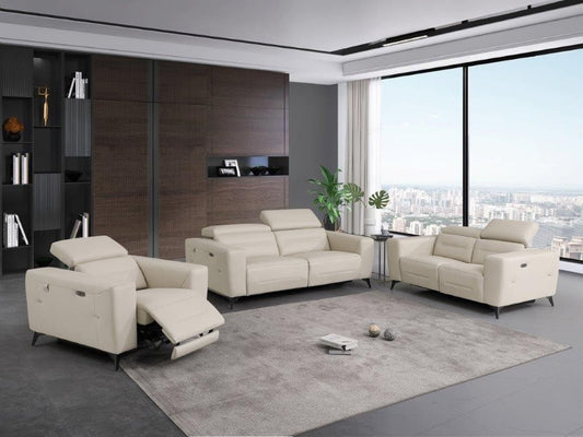 Global United Furniture Sofa Global United 989 - Divanitalia Power Reclining 3PC Sofa Set