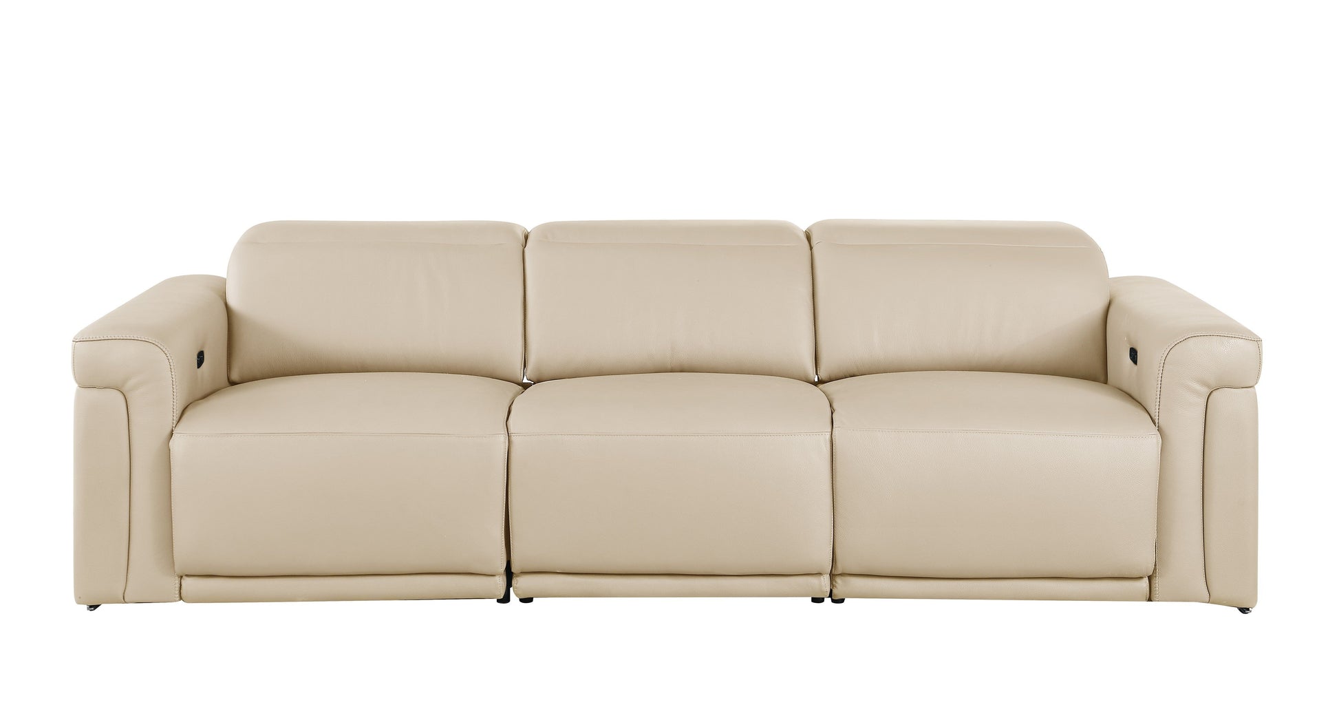 Global United Furniture Sofa Modular 3-Power Sofa / Beige Global United 1126 - Divanitalia Modular 3-Power Reclining Sofa