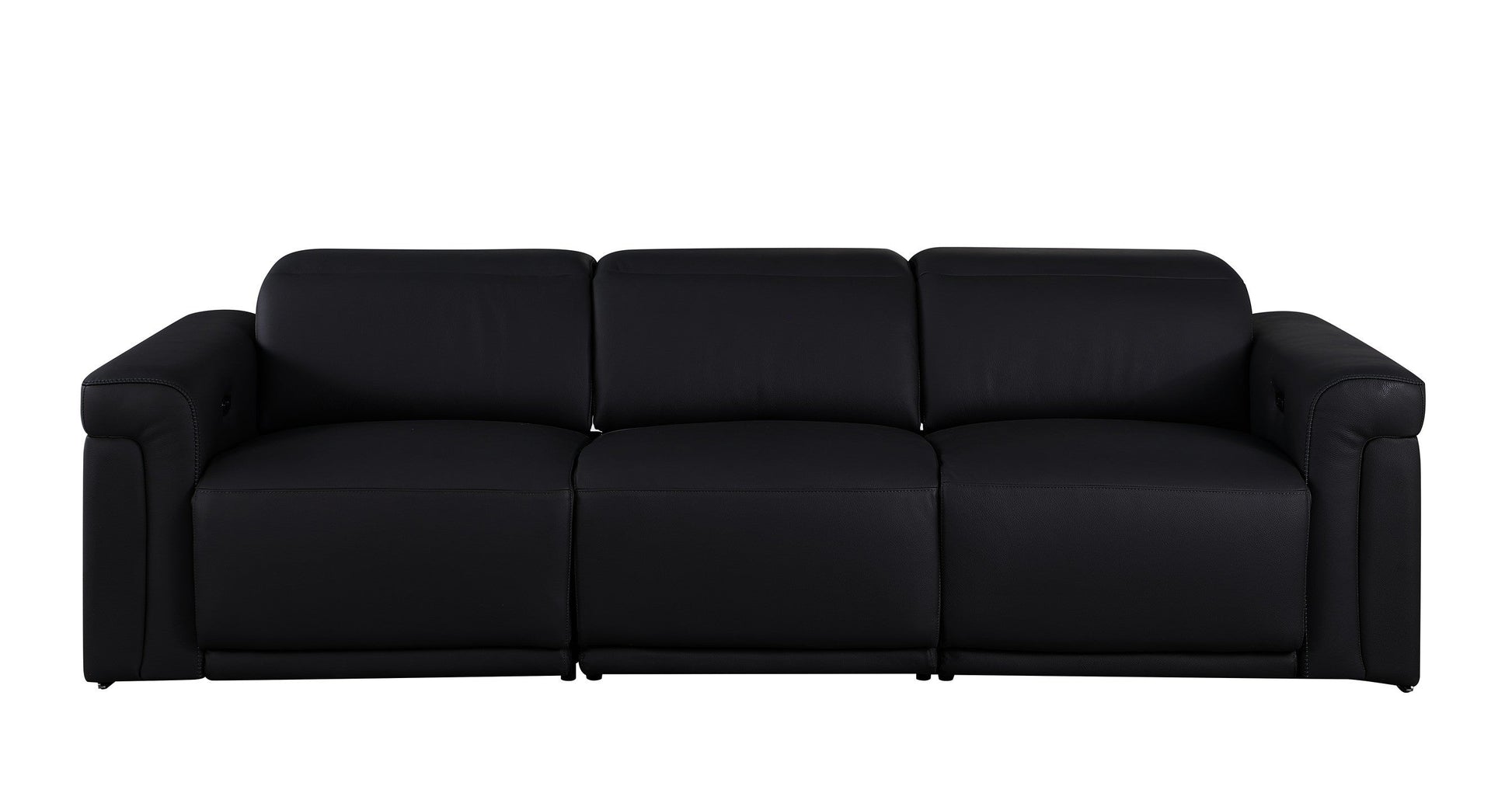 Global United Furniture Sofa Modular 3-Power Sofa / Black Global United 1126 - Divanitalia Modular 3-Power Reclining Sofa