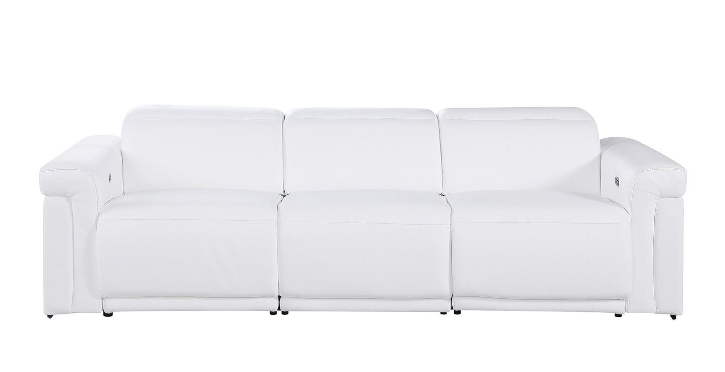 Global United Furniture Sofa Modular 3-Power Sofa / White Global United 1126 - Divanitalia Modular 3-Power Reclining Sofa