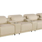 Global United Furniture Sofa Sofa | Row of 4 / Beige Global United 1126 - Divanitalia 7PC Power Reclining Sofa