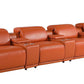 Global United Furniture Sofa Sofa | Row of 4 / Camel Global United 1126 - Divanitalia 7PC Power Reclining Sofa