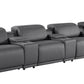 Global United Furniture Sofa Sofa | Row of 4 / Dark Gray Global United 1126 - Divanitalia 7PC Power Reclining Sofa