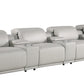 Global United Furniture Sofa Sofa | Row of 4 / Light Gray Global United 1126 - Divanitalia 7PC Power Reclining Sofa