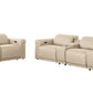 Global United Furniture Sofa Sofa set | Row of 3 & Row of 2 / Beige Global United 1126 - Divanitalia 8PC Power Reclining Sofa Set