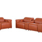 Global United Furniture Sofa Sofa set | Row of 3 & Row of 2 / Camel Global United 1126 - Divanitalia 8PC Power Reclining Sofa Set