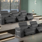 Global United Furniture Sofa Sofa set | Row of 3 & Row of 2 / Dark Gray Global United 1126 - Divanitalia 8PC Power Reclining Sofa Set