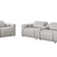 Global United Furniture Sofa Sofa set | Row of 3 & Row of 2 / Light Gray Global United 1126 - Divanitalia 8PC Power Reclining Sofa Set