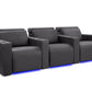 Valencia Theater Seating Sofa Row of 3 | Width: 93" Height: 35.5" Depth: 41.5" / Charcoal Grey Valencia Barcelona Home Theater Seating