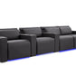 Valencia Theater Seating Sofa Row of 4 - Loveseat Right | Width: 116" Height: 35.5" Depth: 41.5" / Charcoal Grey Valencia Barcelona Home Theater Seating
