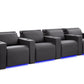 Valencia Theater Seating Sofa Row of 4 | Width: 122" Height: 35.5" Depth: 41.5" / Charcoal Grey Valencia Barcelona Home Theater Seating